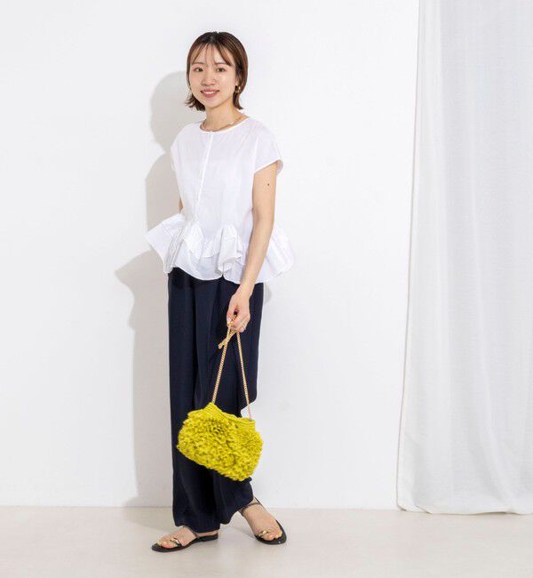 NOLLEY'S「ウオッシャブルペプラムフリル2WAY半袖ブラウス」|シャツ・ブラウス|