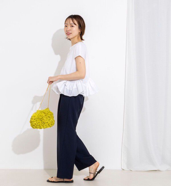 NOLLEY'S「ウオッシャブルペプラムフリル2WAY半袖ブラウス」|シャツ・ブラウス|