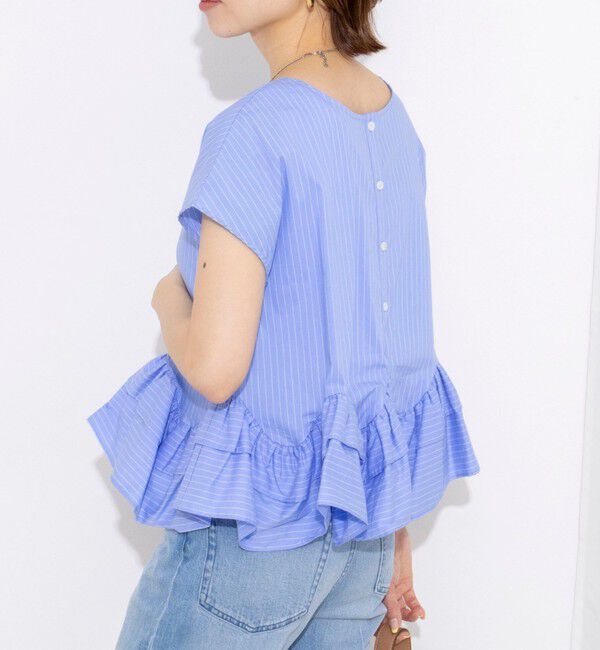 NOLLEY'S「ウオッシャブルペプラムフリル2WAY半袖ブラウス」|シャツ・ブラウス|