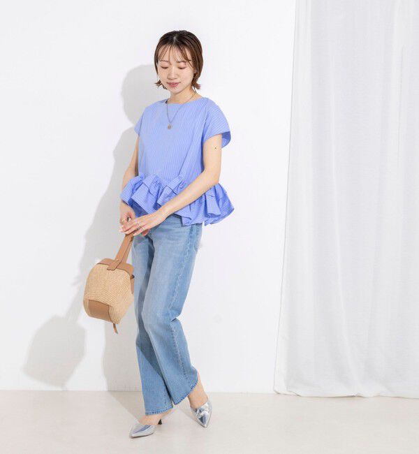 NOLLEY'S「ウオッシャブルペプラムフリル2WAY半袖ブラウス」|シャツ・ブラウス|