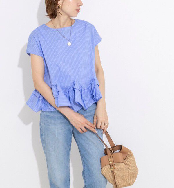 NOLLEY'S「ウオッシャブルペプラムフリル2WAY半袖ブラウス」|シャツ・ブラウス|