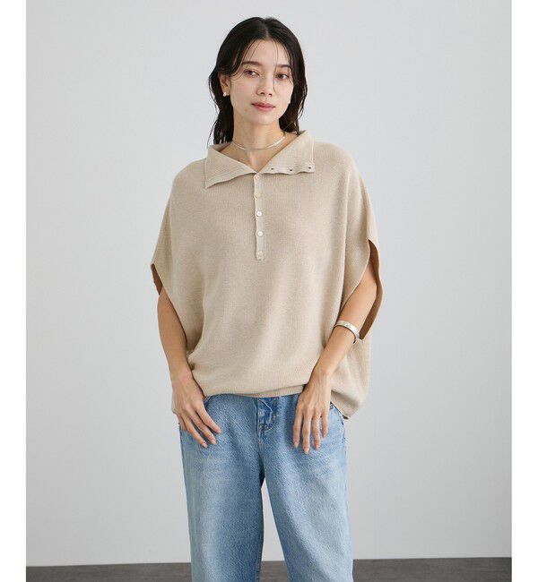 SALON adam et rope'「コットンシルクカシミヤ２WAYジレプルオーバー」|ニット・セーター|