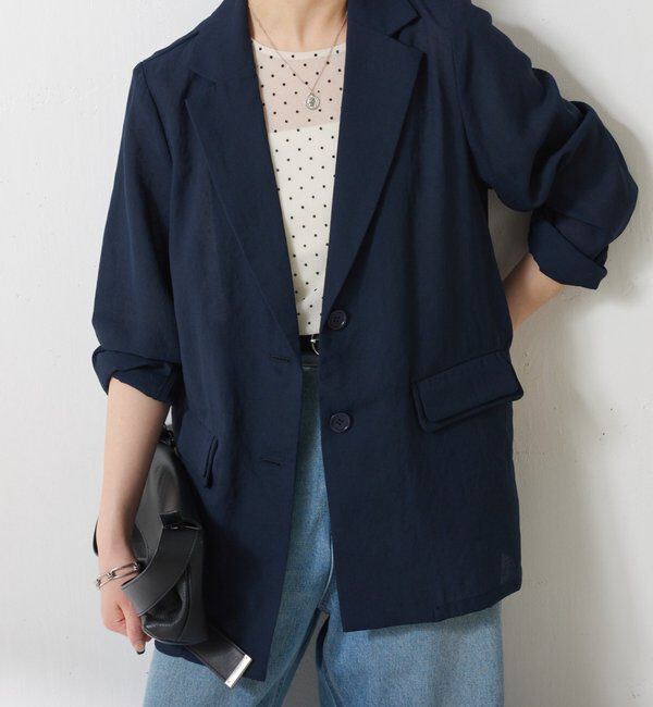  「ダブルポケットシアージャケット」|デニムジャケット|ネイビー