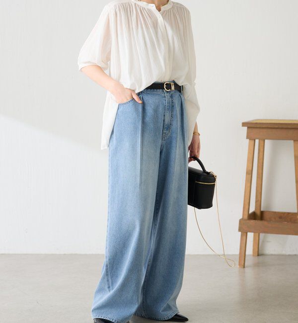  「強撚2WAYシアーボウタブラウス」|シャツ・ブラウス|