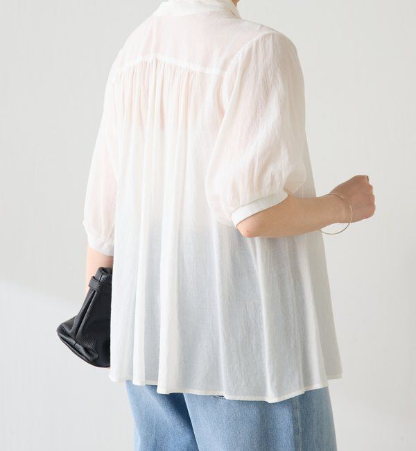  「強撚2WAYシアーボウタブラウス」|シャツ・ブラウス|