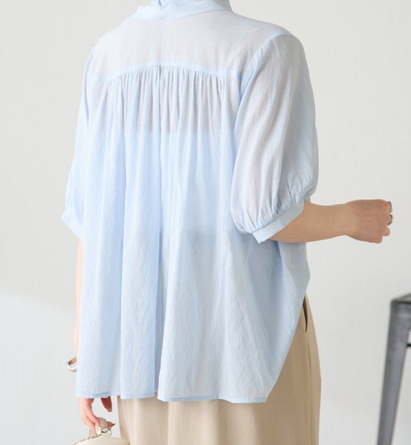  「強撚2WAYシアーボウタブラウス」|シャツ・ブラウス|