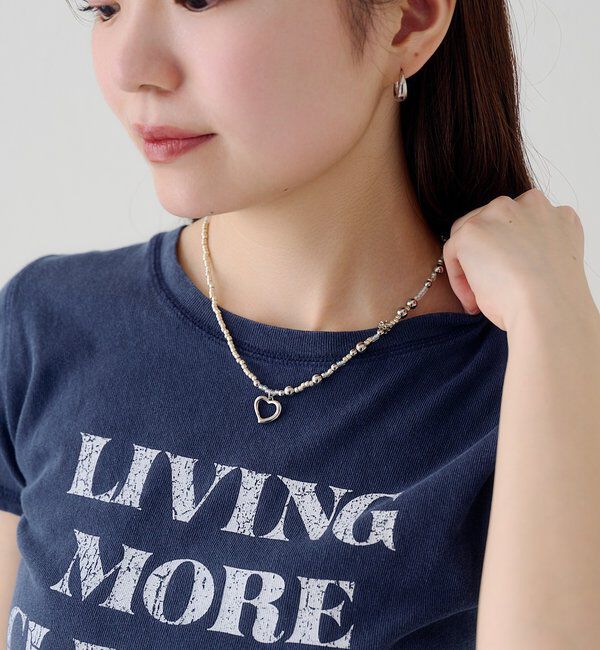  「【fiw.】ハートビーズネックレス」|ネックレス|