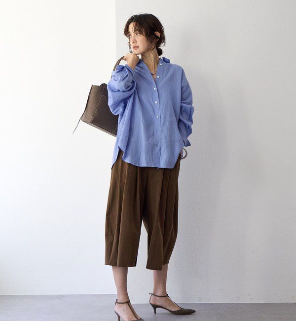  「予約【名品/サイズ展開あり】リネンワイドシャツ」|シャツ・ブラウス|