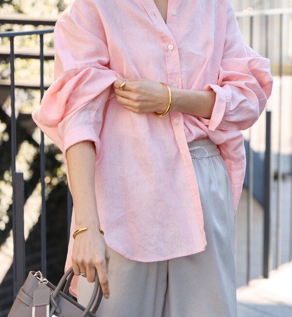  「予約【名品/サイズ展開あり】リネンワイドシャツ」|シャツ・ブラウス|