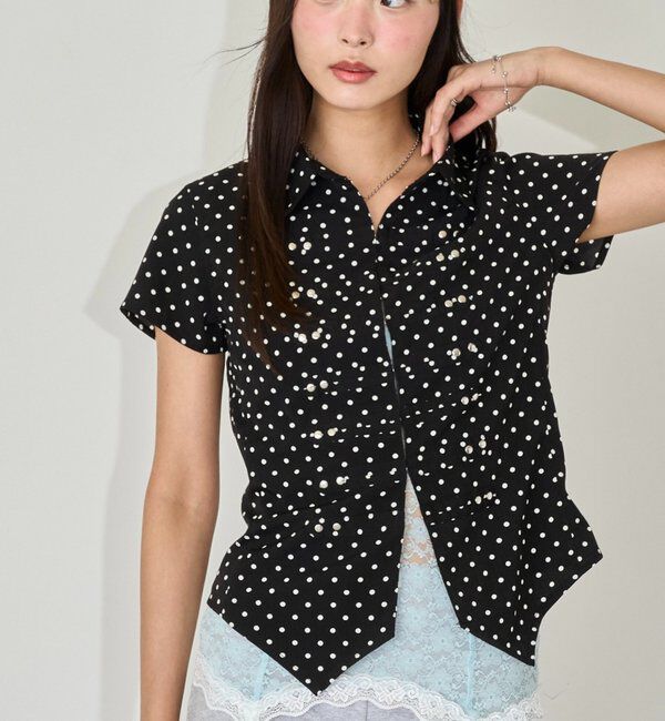  「【WEB限定】ナポレオンコンパクト半袖シャツ」|シャツ・ブラウス|ブラックその他1