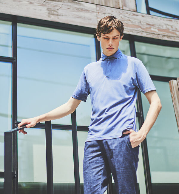 ABAHOUSE「【FLEX COOL】超接触冷感 スムース ポロシャツ」|ポロシャツ|ダークオレンジ