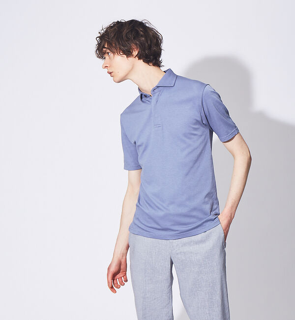 ABAHOUSE「【FLEX COOL】超接触冷感 スムース ポロシャツ」|ポロシャツ|