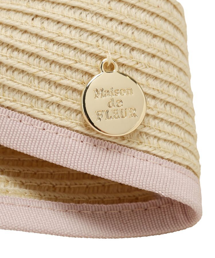 Maison de FLEUR「【手洗い可能】リボンスリットパイピングハット」|その他|