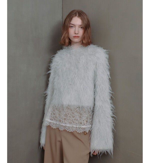 allureville「ミンクファーボトルネックプルオーバー」|ニット・セーター|