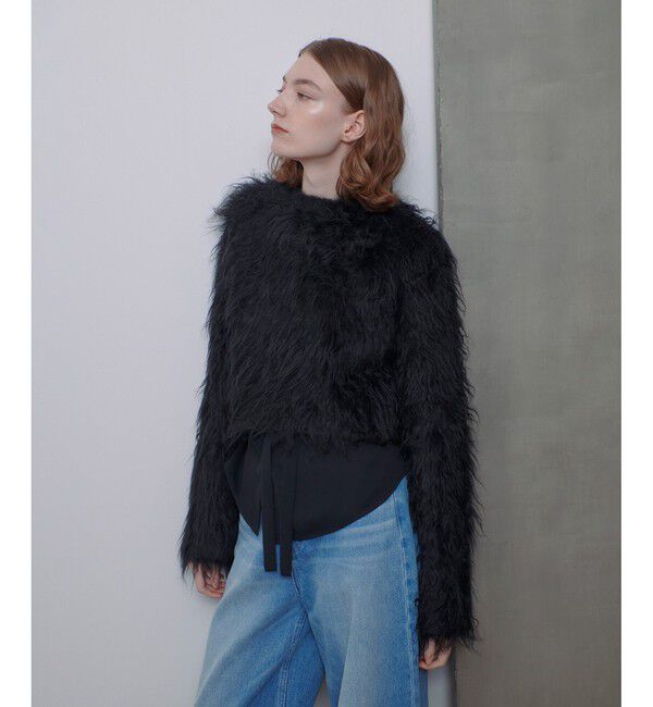 allureville「ミンクファーボトルネックプルオーバー」|ニット・セーター|