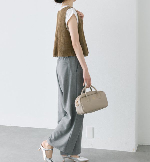  「【接触冷感】ストレートシルエットスラックスパンツ」|スラックス|