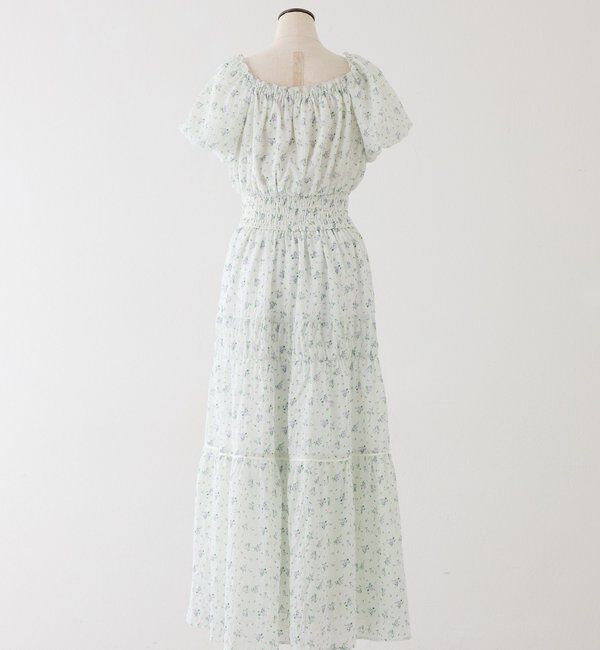  「ウエストシャーリングリボンロングワンピース」|ワンピース|