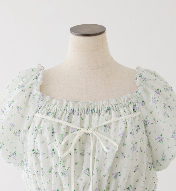  「ウエストシャーリングリボンロングワンピース」|ワンピース|