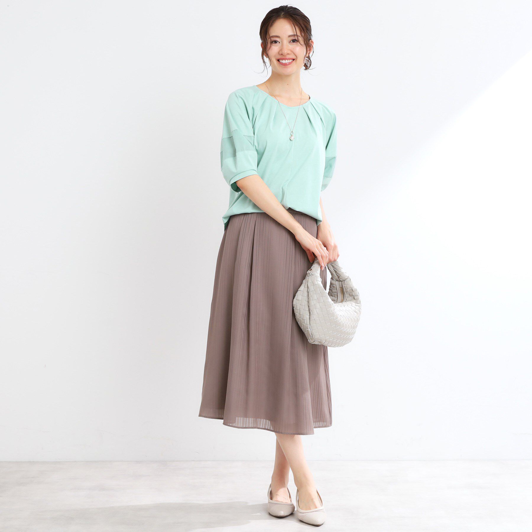 Reflect「【マシンウォッシュ可】キレイめラグランスリーブジャージ」|Tシャツ・カットソー|