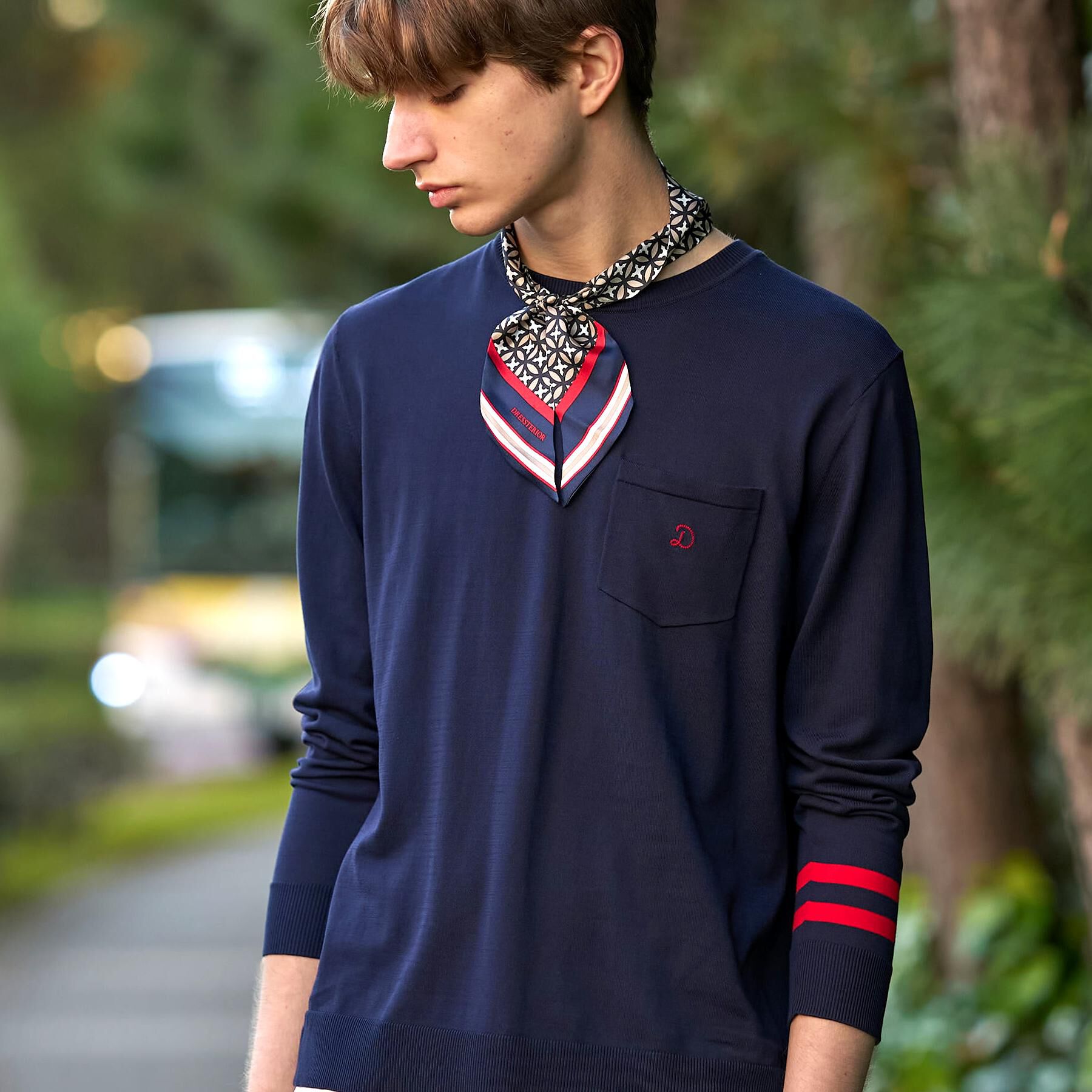 DRESSTERIOR「【ウォッシャブル】コットンシルク クルーニット」|ニット・セーター|