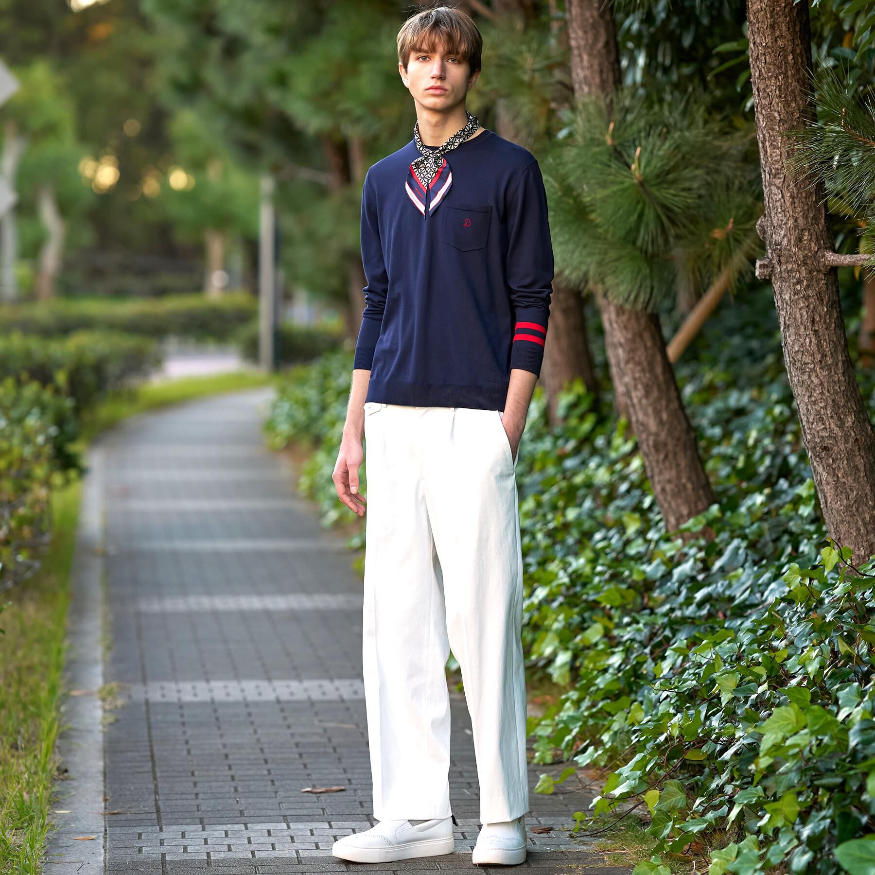 DRESSTERIOR「【ウォッシャブル】コットンシルク クルーニット」|ニット・セーター|