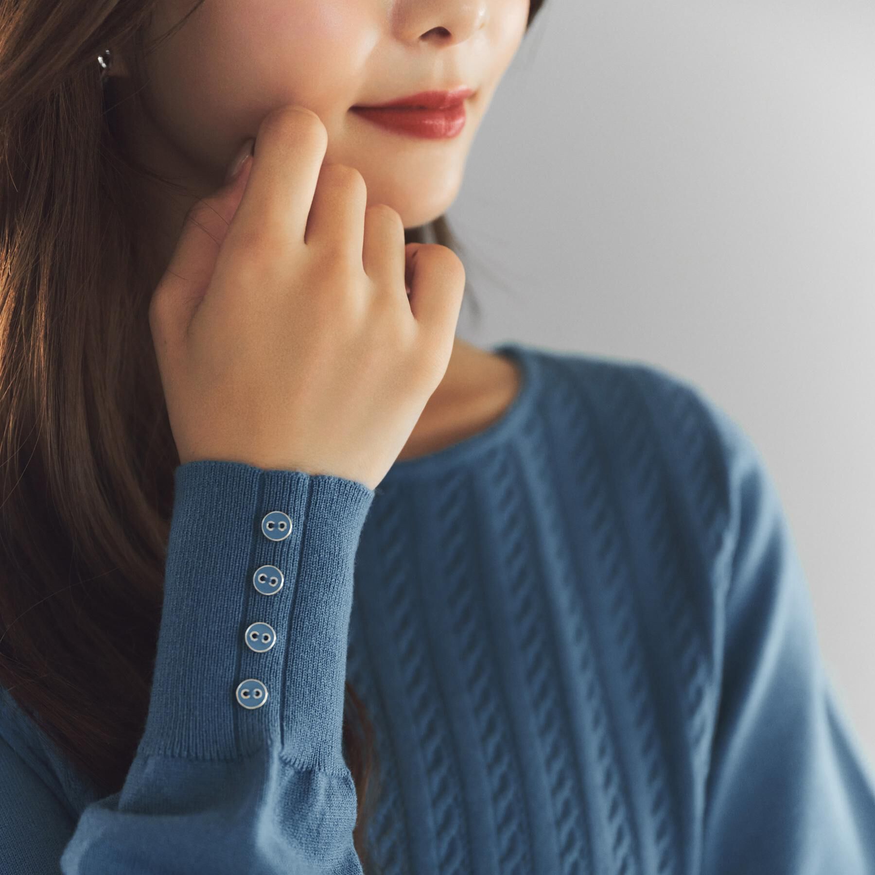 index「ボートネックケーブルニット【洗濯機OK/抗ピル】」|ニット・セーター|