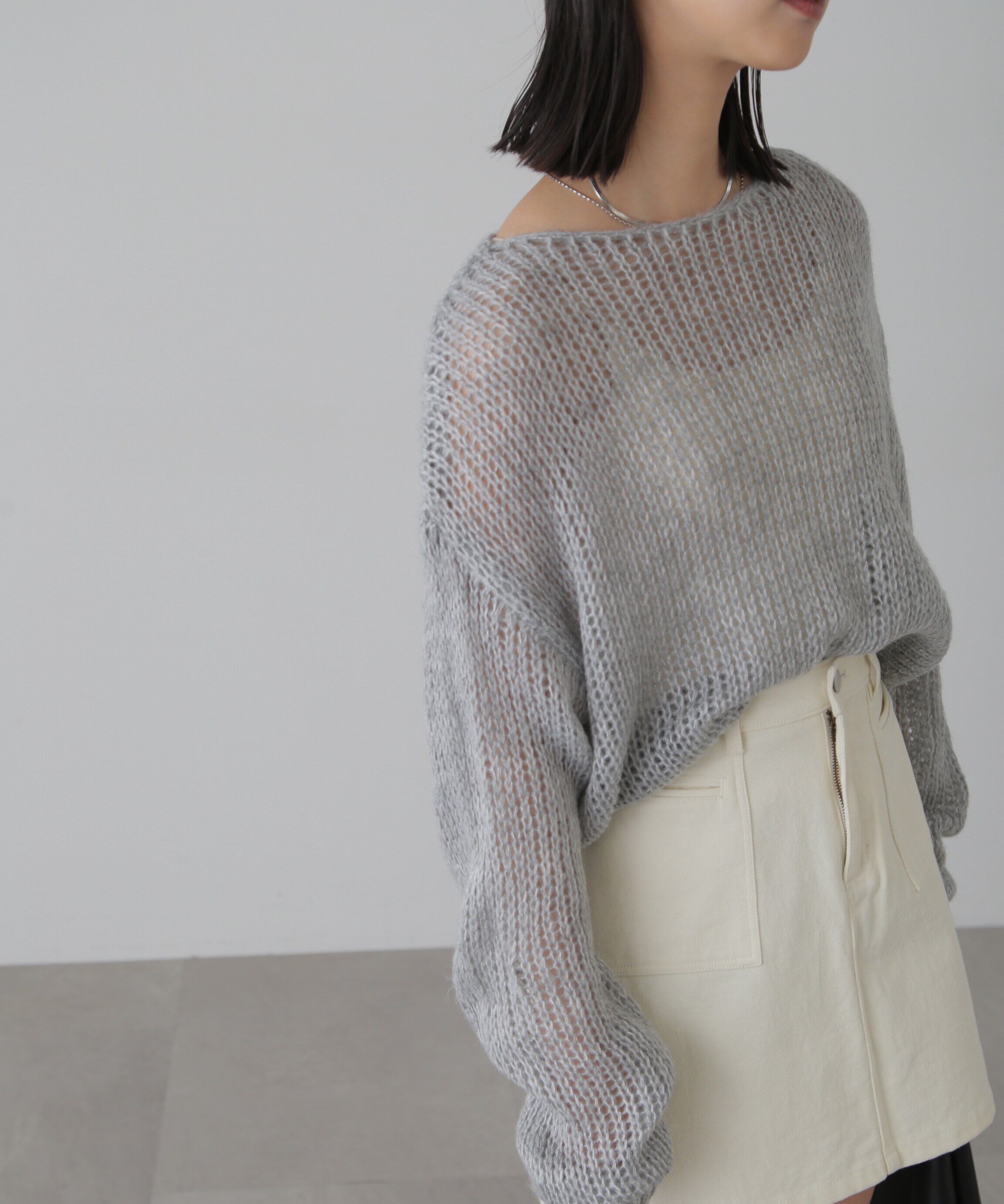  「シアーモヘヤライクニット」|ニット・セーター|