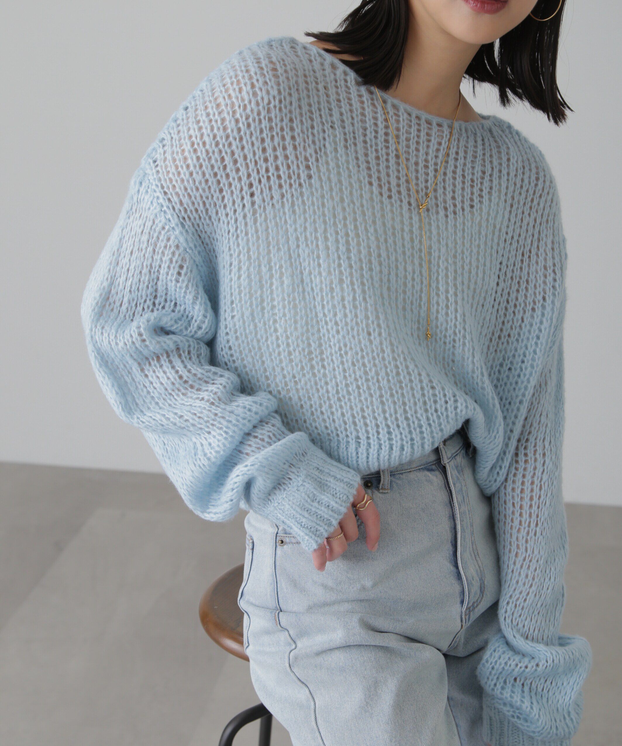  「シアーモヘヤライクニット」|ニット・セーター|