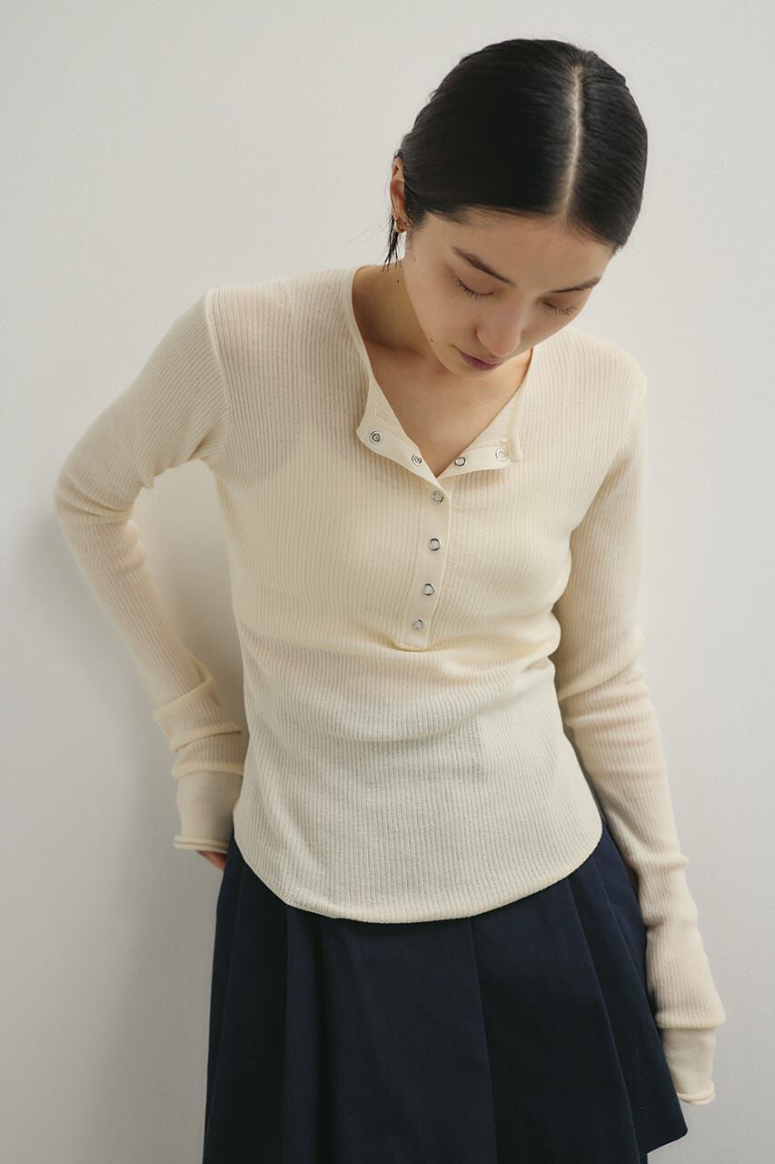 STYLEMIXER「ヘンリーネックシアーニット」|ニット・セーター|