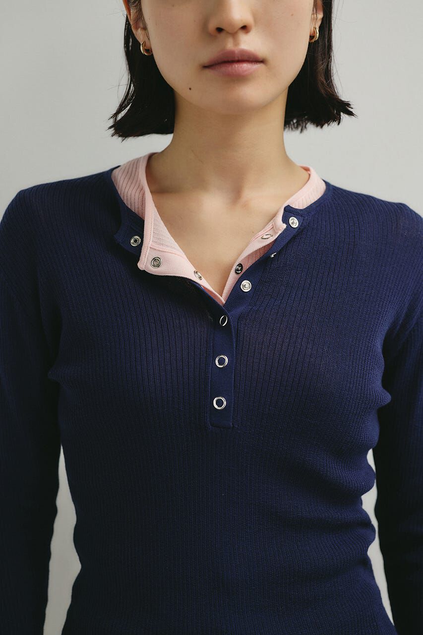 STYLEMIXER「ヘンリーネックシアーニット」|ニット・セーター|