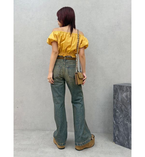 EVRIS「レースアップオフショルトップス」|シャツ・ブラウス|