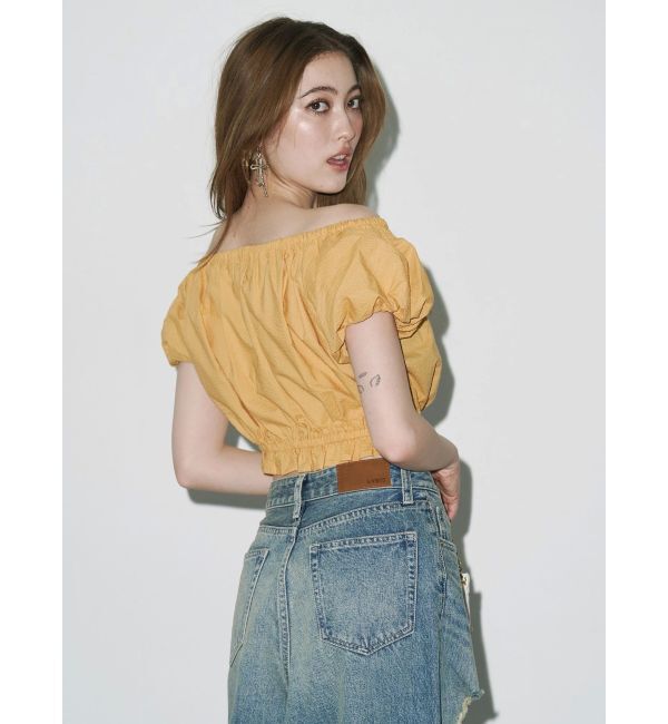 EVRIS「レースアップオフショルトップス」|シャツ・ブラウス|