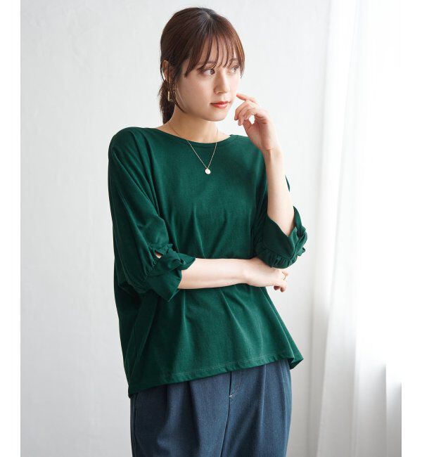 ikka「冷感ツイストドルマンプルオーバー」|プルオーバー|