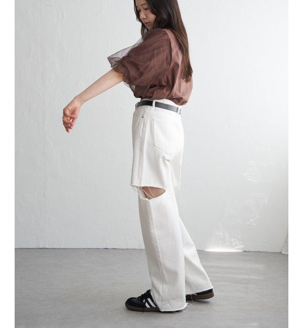 VENCE share style「チュールスリーブTシャツ」|Tシャツ・カットソー|