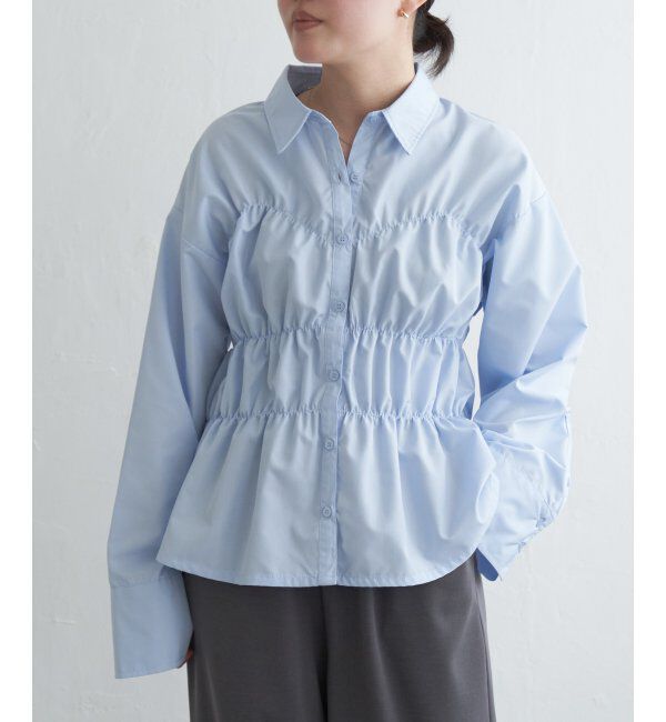 VENCE share style「ブロードシャーリングシャツ」|シャツ・ブラウス|ブルー