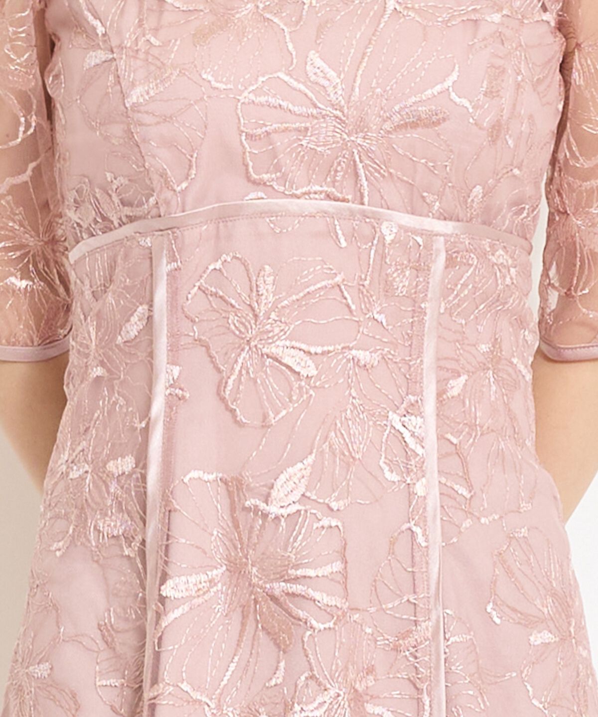 WILLSELECTION「パイピングライン刺繍ワンピース」|ドレス|