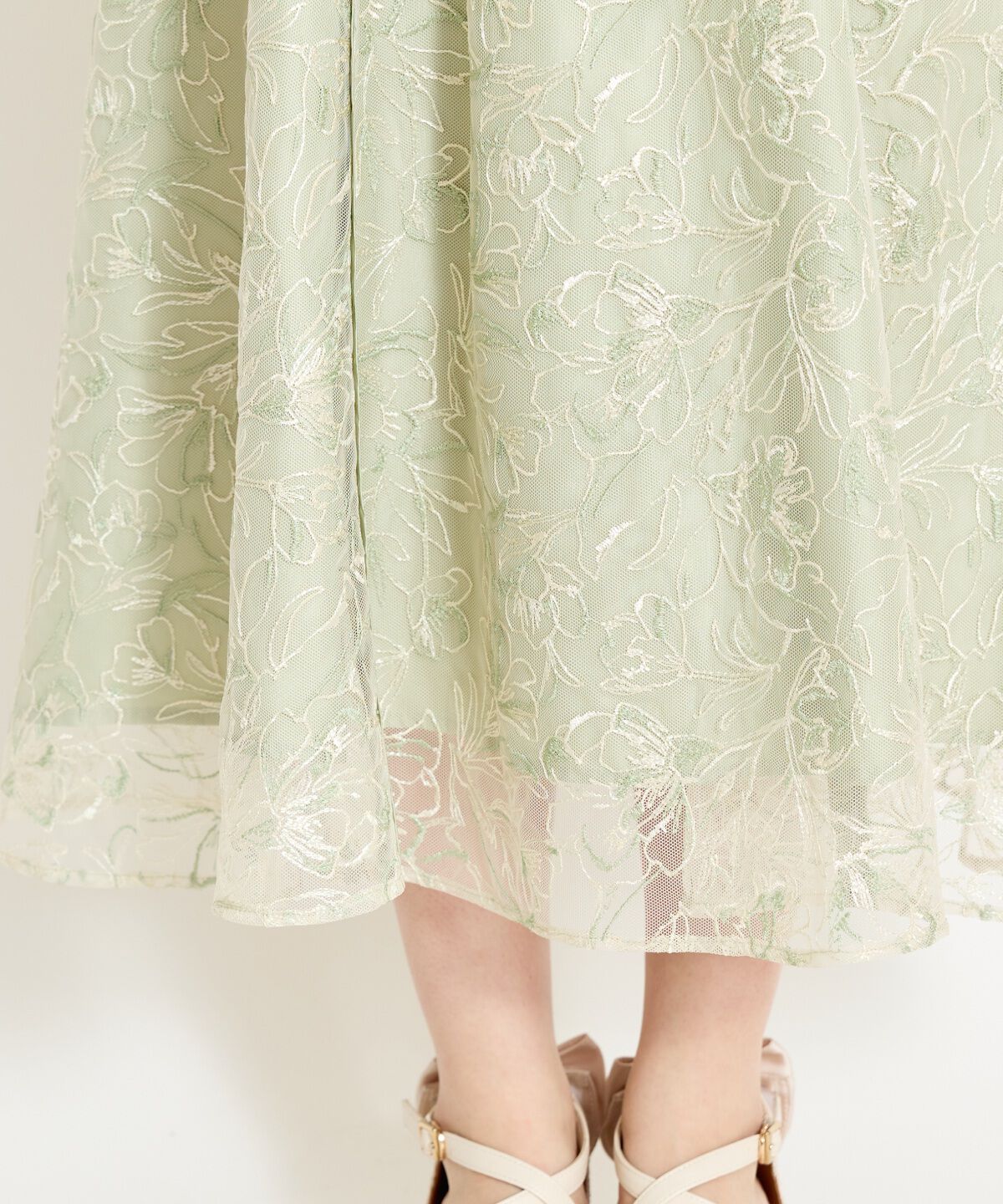 WILLSELECTION「パイピングライン刺繍ワンピース」|ドレス|