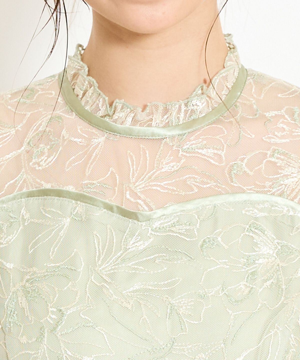 WILLSELECTION「パイピングライン刺繍ワンピース」|ドレス|