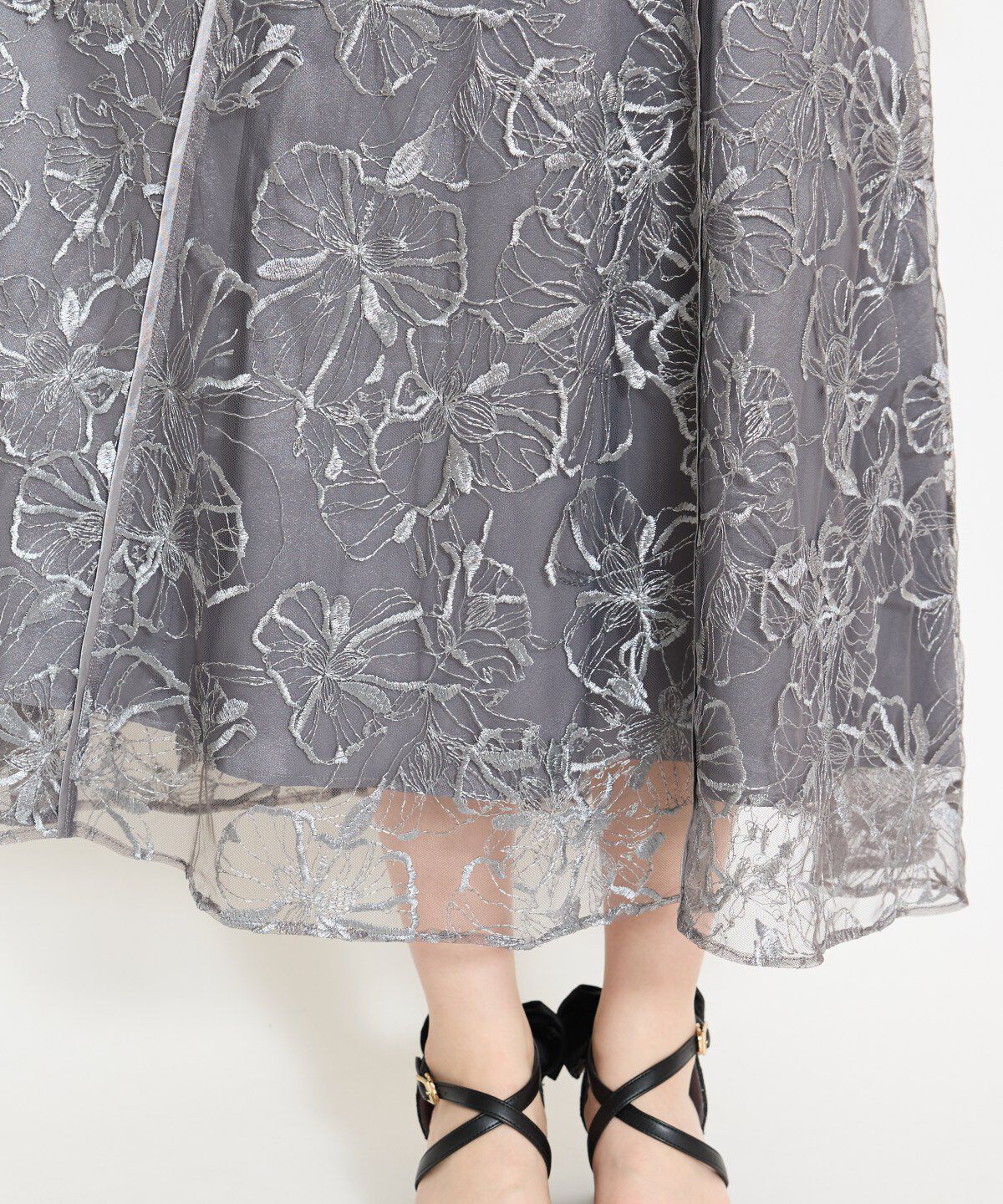 WILLSELECTION「パイピングライン刺繍ワンピース」|ドレス|