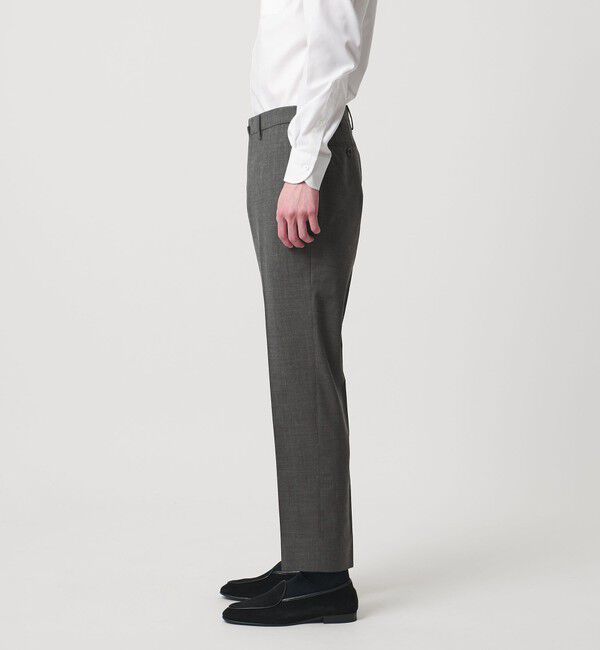 UNITED ARROWS「トロピカル サイドエクステンド ノープリーツ スラックス COMFORT EASY‐MODEL ウォッシャブル タテヨコス」|スラックス|