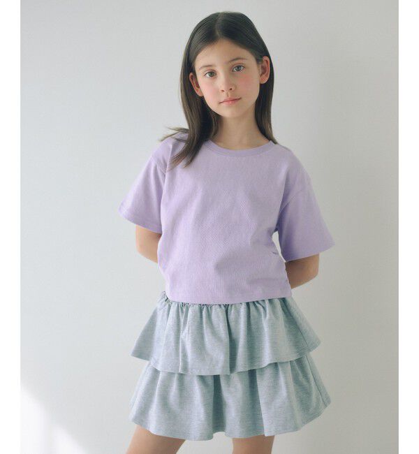 UNITED ARROWS green label relaxing「ミニ裏毛 フリル キュロット（グレー）140cm-160cm」|その他|