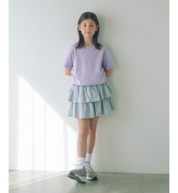 UNITED ARROWS green label relaxing「ミニ裏毛 フリル キュロット（グレー）140cm-160cm」|その他|