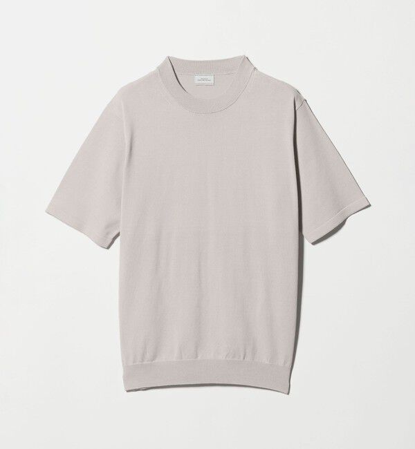 UNITED ARROWS green label relaxing「MTB コットン ハイゲージ モックネック ニット Tシャツ」|ニット・セーター|LT.GRAY