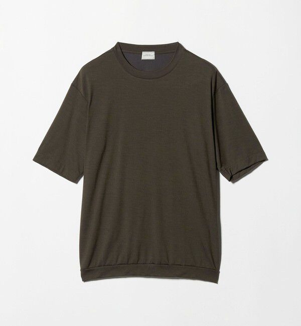 UNITED ARROWS green label relaxing「ウールナイロン テーラード クルーネック Tシャツ ウールT」|Tシャツ・カットソー|DK.BROWN