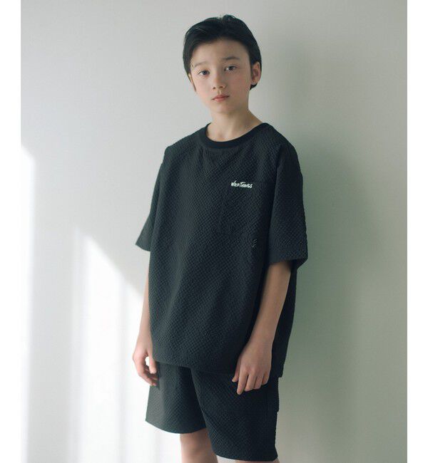 UNITED ARROWS green label relaxing「【別注】＜WILD THINGS＞ ポケット プルオーバー Tシャツ / キッズ 140cm-160cm」|シャツ・ブラウス|BLACK