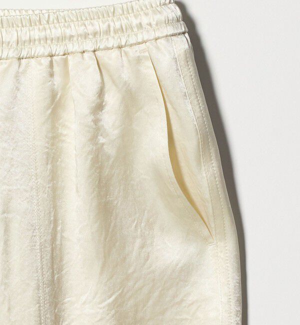 BEAUTY&YOUTH UNITED ARROWS「アセテートサテン ワイド イージーパンツ ウォッシャブル/オフホワイト」|その他|