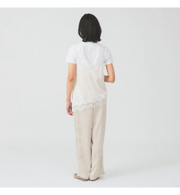 Ray BEAMS 「レース トリム サテン キャミソール」|シャツ・ブラウス|