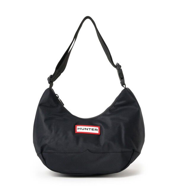 Ray BEAMS 「【WEB限定】HUNTER / ナイロン ミディ ホーボー」|ショルダー・メッセンジャー|BLK