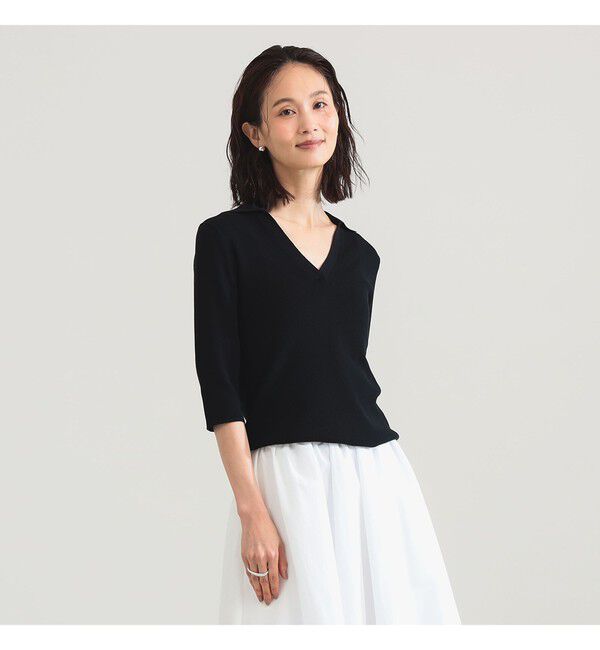 Demi-Luxe BEAMS 「16ゲージ コットン スキッパー ニット」|ニット・セーター|