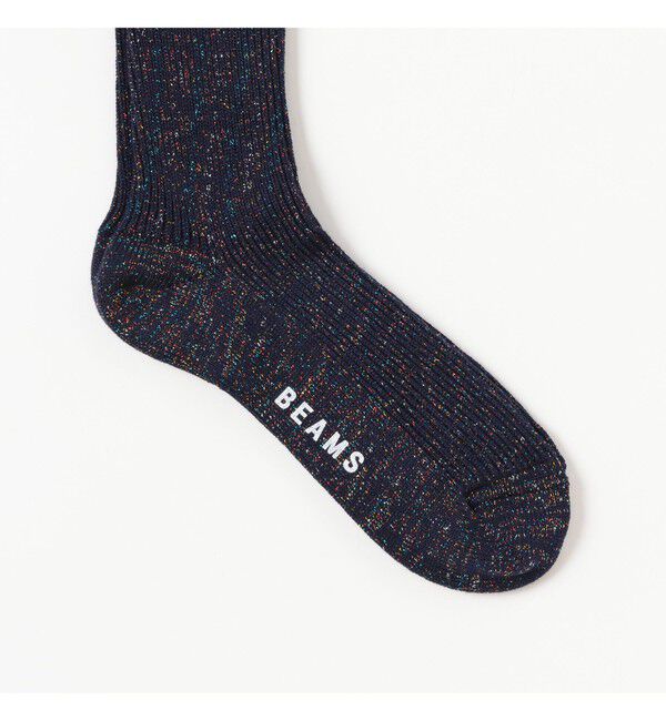 BEAMS「ラメ クルー ソックス」|ソックス|